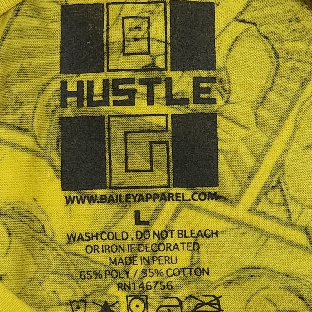 O G Hustle Bailey Bear Apparel Streetware Yellow Comic Graphic Tee - Picture 2 of 3